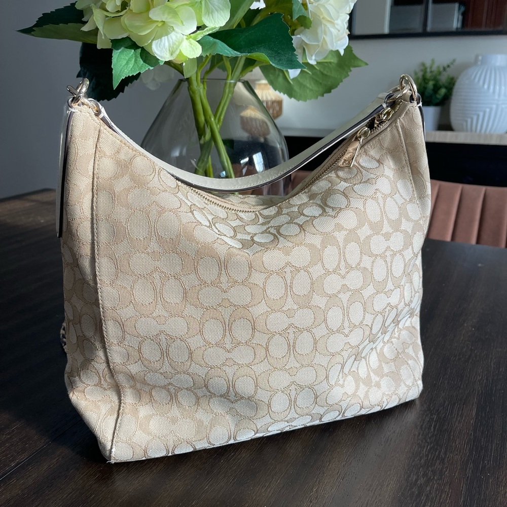 Coach Chalk Signature Canvas and Leather Celeste Hobo - Picture 6 of 14